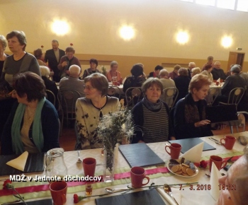 Jednota dôchodcov / Členská schôdza pri príležitosti MDŽ